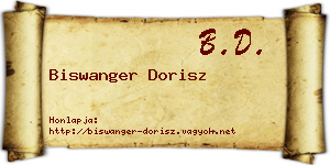 Biswanger Dorisz névjegykártya